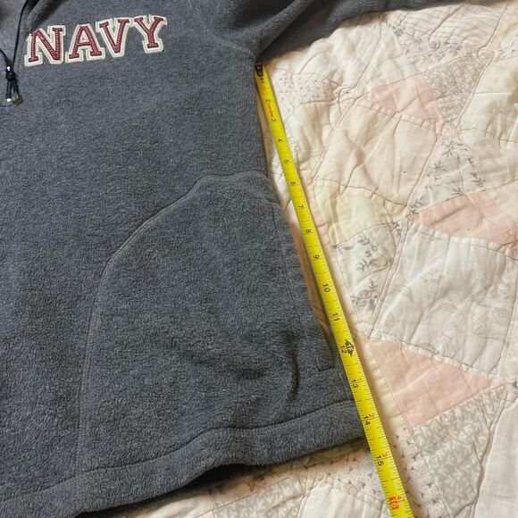 old navy vintage y2k red and gray logo winter quarter zip size medium - Picture 6 of 7